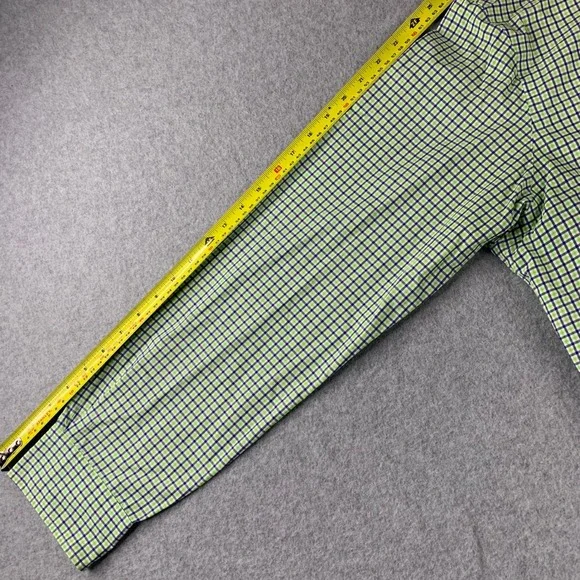 Polo Ralph Lauren Button Down Men L Green Navy Gingham Check Long Sleeve Shirt - Picture 5 of 7
